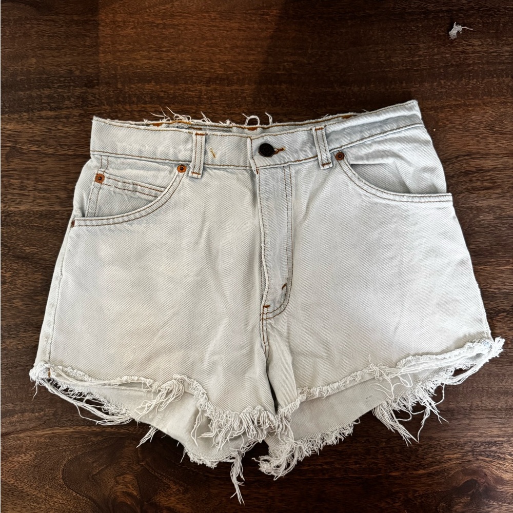Levi's Jean Shorts Distressed Frayed Hem